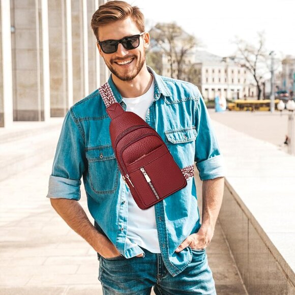 Versatile Chest Bag with Smooth Zipper - Adjustable Unisex Crossbody Handbag - Picture 7 of 7